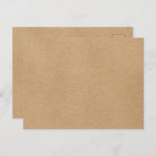 Rustieke Kraft Eenvoudig Stijlvol Boho Briefkaart (Voorkant / Achterkant)