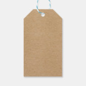 Rustieke Kraft Eenvoudig Stijlvol Boho Cadeaulabel (Achterkant)