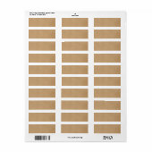Rustieke Kraft Eenvoudig Stijlvol Boho Etiket (Full Sheet)