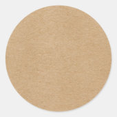 Rustieke Kraft Eenvoudig Stijlvol Boho Ronde Sticker (Voorkant)