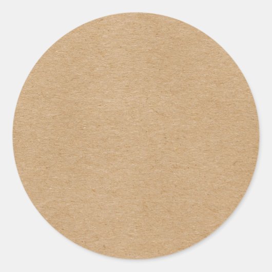 Rustieke Kraft Eenvoudig Stijlvol Boho Ronde Sticker (Voorkant)