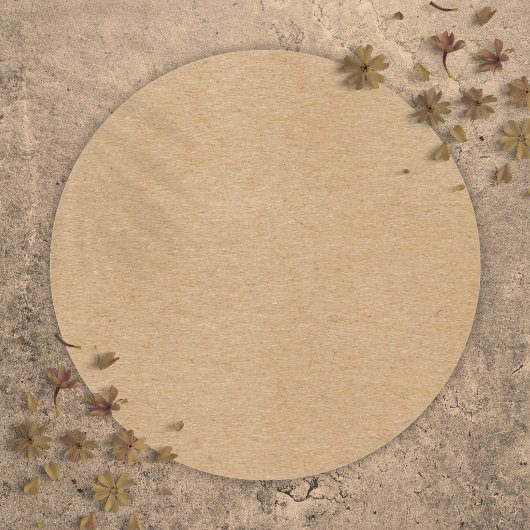 Rustieke Kraft Eenvoudig Stijlvol Boho Ronde Sticker