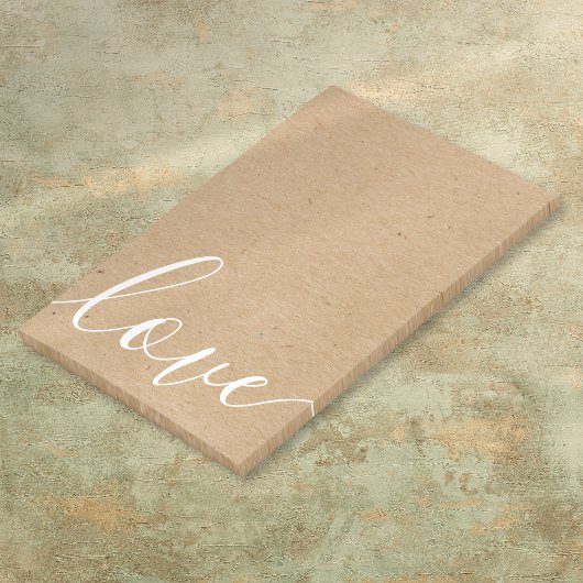 Rustieke Kraft Elegante Moderne Script Boodschap Post-it® Notes