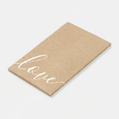 Rustieke Kraft Elegante Moderne Script Boodschap Post-it® Notes (Schuin)