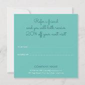 Rustieke Kraft Elegante Script Verwijzing Bedankkaart (Achterkant)