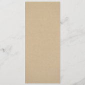 Rustieke Kraft en Kant Bruiloftsdiner Menu (Achterkant)