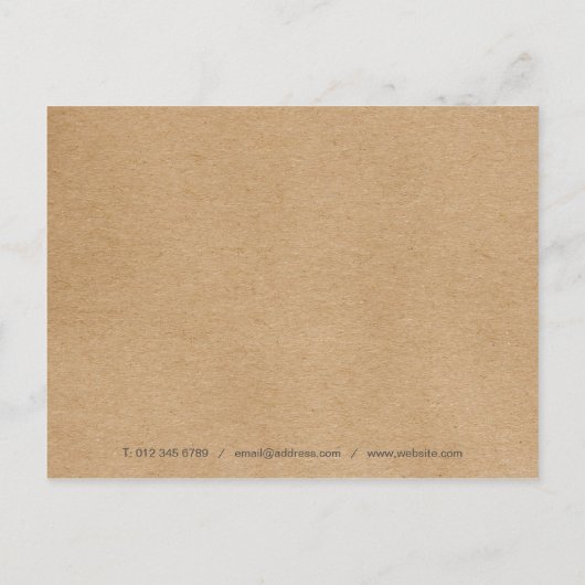Rustieke Kraft Eucalyptus laat zaken achter dank u Briefkaart (Achterkant)