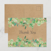 Rustieke Kraft Eucalyptus laat zaken achter dank u Briefkaart (Voorkant / Achterkant)