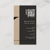 Rustieke Kraft Feather pen penpunt Notaris Public Visitekaartje (Achterkant)