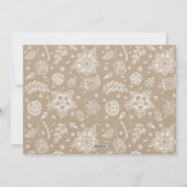 Rustieke Kraft Floral Happy Easter Kaart (Achterkant)