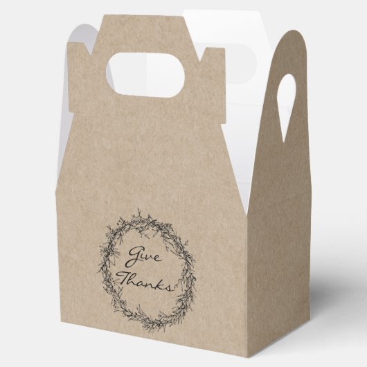Rustieke Kraft Geef Bedankt Thanksgiving Favor Box Bedankdoosjes (Geopend)