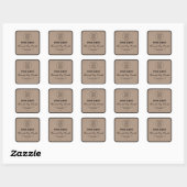 Rustieke kraft geurende soja kaars product labels (Vel)