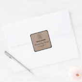 Rustieke kraft geurende soja kaars product labels (Envelop)