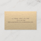 Rustieke Kraft, Gouden Confetti, Waterverf Lotus Visitekaartje (Achterkant)