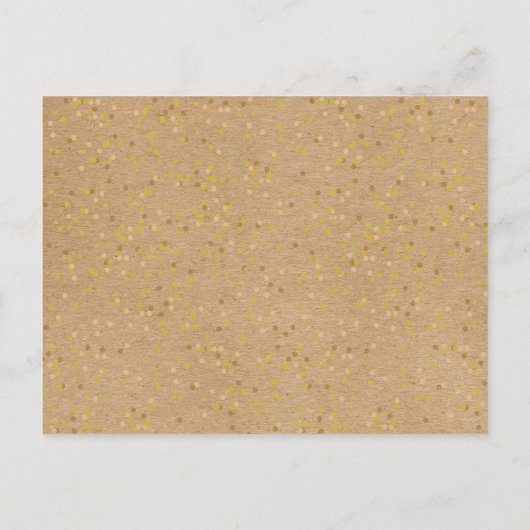 Rustieke Kraft Gouden Hart Kalender Bewaar de Datu Aankondigingskaart (Achterkant)