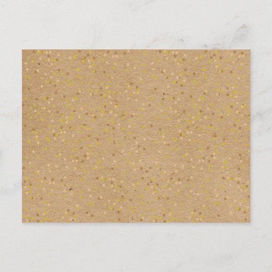 Rustieke Kraft Gouden Hart Kalender Bewaar de Datu Aankondigingskaart (Achterkant)