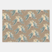 Rustieke Kraft gouden kerstklokken luiden Inpakpapier Vel (Voorkant)