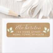 Rustieke Kraft groen script naam retouradres Etiket (Insitu)