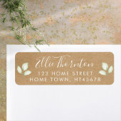 Rustieke Kraft groen script naam retouradres Etiket