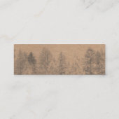 Rustieke kraft Herfst blush pijnbomen bruiloft det Mini Visitekaartje (Achterkant)