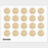 Rustieke Kraft herfst Herfst Thanksgiving Gift Ronde Sticker (Vel)