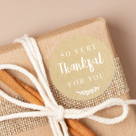 Rustieke Kraft herfst Herfst Thanksgiving Gift Ronde Sticker