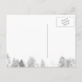 Rustieke kraft Herfst winterpijnbomen sparen de da Aankondigingskaart (Achterkant)