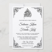 Rustieke Kraft Islamitische Moslim bruiloft uitnod Kaart (Voorkant)