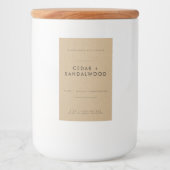 Rustieke Kraft Kaarsmerklabel Voedselcontainer Etiket (Voorkant)