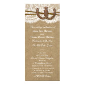 Rustieke Kraft, Kant & Hoefijzer Trouwprogramma's Reclamekaart (Voorkant)