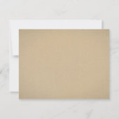 Rustieke Kraft Kant Kla calligrafie Bruiloft Save The Date (Achterkant)