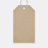 Rustieke Kraft Kant Trouw Monogram Favor Cadeaulabel (Achterkant)