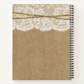 Rustieke Kraft Kant Twine Bow Vrijgezellenfeest Re Notitieboek (Achterkant)