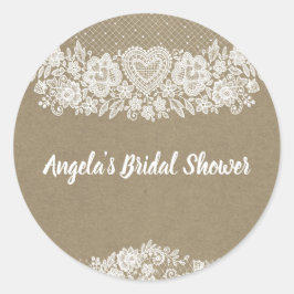 Rustieke Kraft & Kantwerk Boerderij Schuur Chic Ronde Sticker