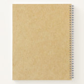 Rustieke Kraft Katoenen Krans Kerstmisrecept Notitieboek (Achterkant)