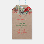 Rustieke Kraft Kerst Cranberry Chutney Labels Cadeaulabel (Achterkant)