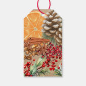 Rustieke kraft Kerst- Potpourri om te laten sudder Cadeaulabel (Achterkant)