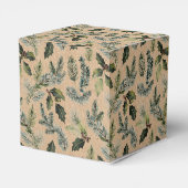 Rustieke Kraft Kerstmis Bloemen Geschenkdoos Bedankdoosjes (Achterkant)