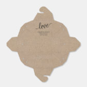 Rustieke Kraft Liefde Aangepaste Afhaalverpakking Bedankdoosjes (Uitgevouwen)