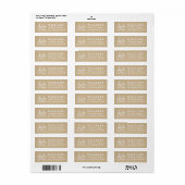 Rustieke Kraft Liefdescriptuur Trouwadres Etiket (Full Sheet)