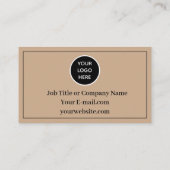 Rustieke kraft Logo Business Reward Punch Klantenkaartje (Achterkant)