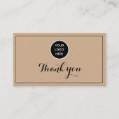 Rustieke kraft Logo Dank u Business Reward Punch Klantenkaartje (Voorkant)