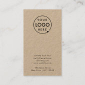 Rustieke Kraft Logo Sieraden Oorbel Display Kaart Visitekaartje (Achterkant)