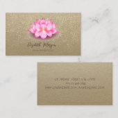 Rustieke Kraft, Lotus, Gouden Confetti Violet Lotu Visitekaartje (Voorkant / Achterkant)