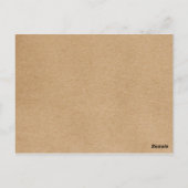 Rustieke Kraft Moderne Elegante Chic Bewaar de Dat Briefkaart (Achterkant)