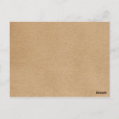 Rustieke Kraft Moderne Elegante Chic Save the Date Briefkaart (Achterkant)