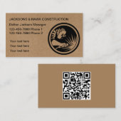 Rustieke Kraft Moderne Stijlvolle Metallic Bouw Visitekaartje (Voorkant / Achterkant)