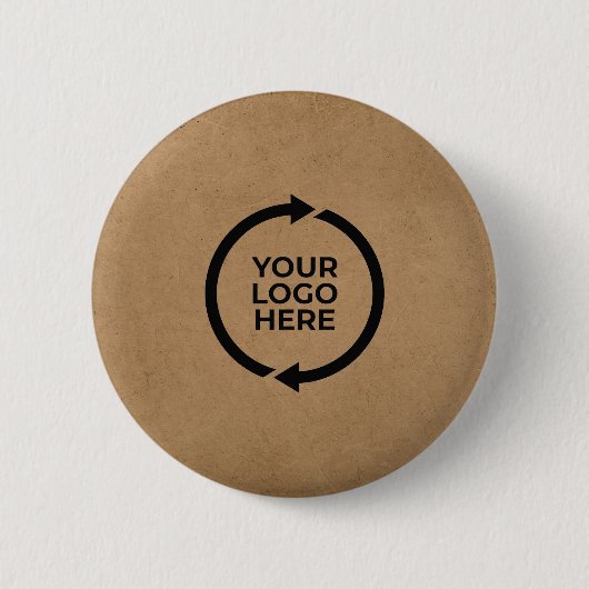 Rustieke Kraft Moderne Zakelijke Identiteit Design Ronde Button 5,7 Cm (Voorkant)