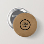 Rustieke Kraft Moderne Zakelijke Identiteit Design Ronde Button 5,7 Cm (Voorkant /achterkant)