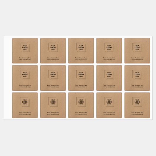 Rustieke Kraft Moderne Zakelijke Label Ontwerp (Vel)